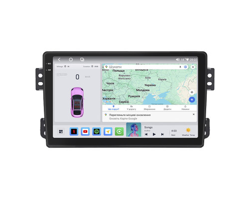 Штатная магнитола Lesko для Suzuki Splash I 2008-2012 экран 9" 4/64 QLED CarPlay 4G Wi-Fi GPS 360 Prime