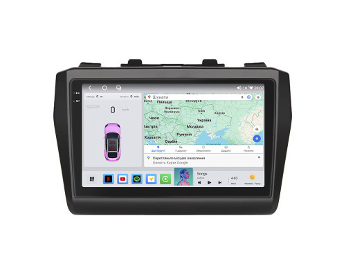 Штатная магнитола Lesko для Suzuki Swift V 2016-н.в. экран 10" 4/64 QLED CarPlay 4G Wi-Fi GPS 360 Prime