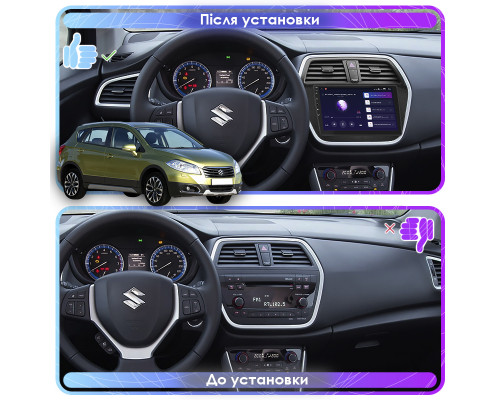 Штатная магнитола Lesko для Suzuki SX4 II (S-Cross) 2013-2016 экран 9" 2/32Gb Wi-Fi GPS Base