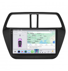 Штатная магнитола Lesko для Suzuki SX4 II (S-Cross) 2013-2016 экран 9" 4/64 QLED CarPlay 4G Wi-Fi GPS 360 Prime