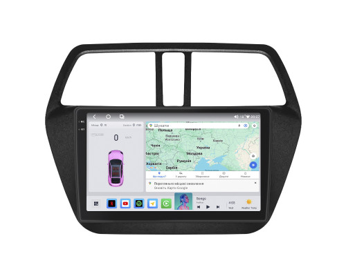 Штатная магнитола Lesko для Suzuki SX4 II (S-Cross) 2013-2016 экран 9" 4/64 QLED CarPlay 4G Wi-Fi GPS 360 Prime