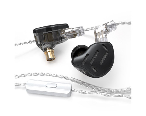 Навушники KZ ZAX з мікрофоном black