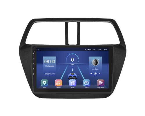 Штатная магнитола Lesko для Suzuki SX4 II (S-Cross) 2013-2016 экран 9" 6/128Gb 4G Wi-Fi GPS Top