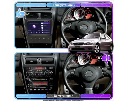 Штатная магнитола Lesko для Toyota Altezza  1998-2005 экран 9" 1/16Gb Wi-Fi GPS Base