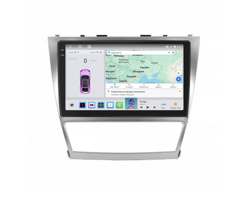 Штатная магнитола Lesko для Toyota Aurion I 2006-2012 экран 10" 4/64 QLED CarPlay 4G Wi-Fi GPS 360 Prime