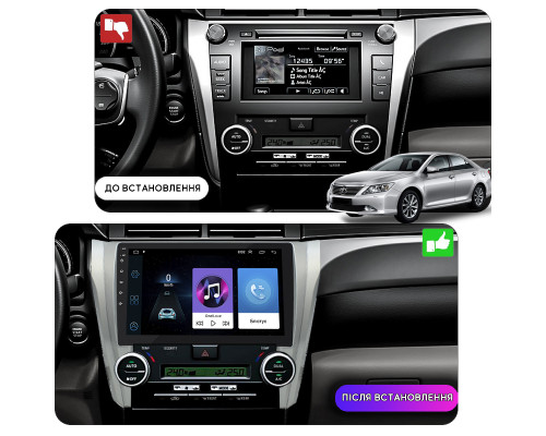 Штатная магнитола Lesko для Toyota Aurion II 2012-2017 экран 10" 1/16Gb Wi-Fi GPS Base