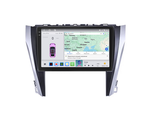 Штатная магнитола Lesko для Toyota Aurion II 2012-2017 экран 10" 4/64 QLED CarPlay 4G Wi-Fi GPS 360 Prime