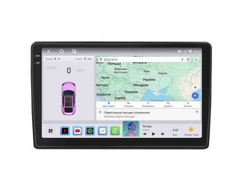 Штатная магнитола Lesko для Toyota Auris I Рестайлинг 2009-2012 экран 10" 4/64 QLED CarPlay 4G Wi-Fi GPS 360 Prime