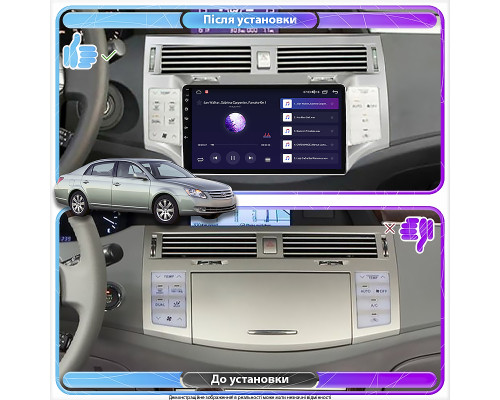 Штатная магнитола Lesko для Toyota Avalon III 2005-2007 экран 9" 2/32Gb 4G Wi-Fi GPS Top