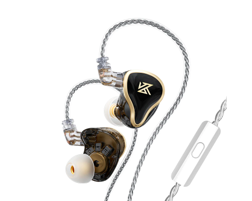 Навушники KZ ZAS з мікрофоном black