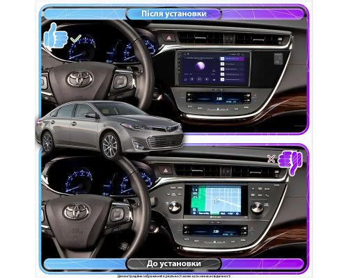 Штатная магнитола Lesko для Toyota Avalon IV 2012-2015 экран 9" 4/64Gb 4G Wi-Fi GPS Top