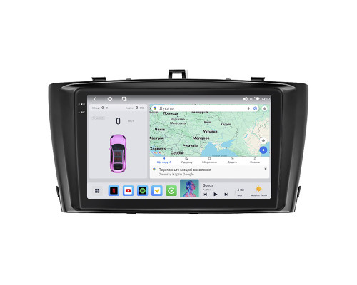 Штатная магнитола Lesko для Toyota Avensis III 2008-2011 экран 9" 4/64 QLED CarPlay 4G Wi-Fi GPS 360 Prime