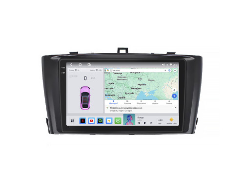 Штатная магнитола Lesko для Toyota Avensis III Рестайлинг 2011-2015 экран 9" 4/64 QLED CarPlay 4G Wi-Fi GPS 360 Prime