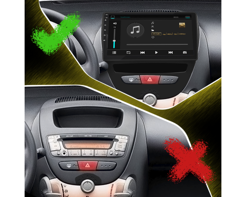 Штатная магнитола Lesko для Toyota Aygo I 2005-2009 экран 10" 1/16Gb Wi-Fi GPS Base