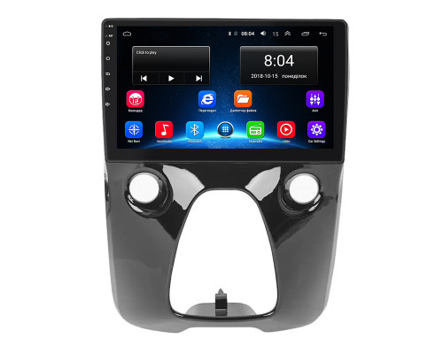 Штатная магнитола Lesko для Toyota Aygo II 2014-2018 экран 10" 2/32Gb Wi-Fi GPS Base