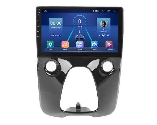 Штатная магнитола Lesko для Toyota Aygo II 2014-2018 экран 10" 4/64Gb 4G Wi-Fi GPS Top