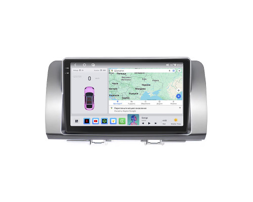 Штатная магнитола Lesko для Toyota bB II Рестайлинг 2008-2016 экран 9" 4/64 QLED CarPlay 4G Wi-Fi GPS 360 Prime