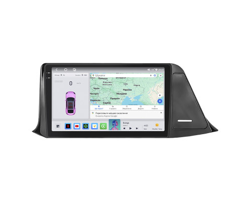 Штатная магнитола Lesko для Toyota C-HR I рестайлинг 2019-н.в., 9" QLED, CarPlay, Wi-Fi, GPS