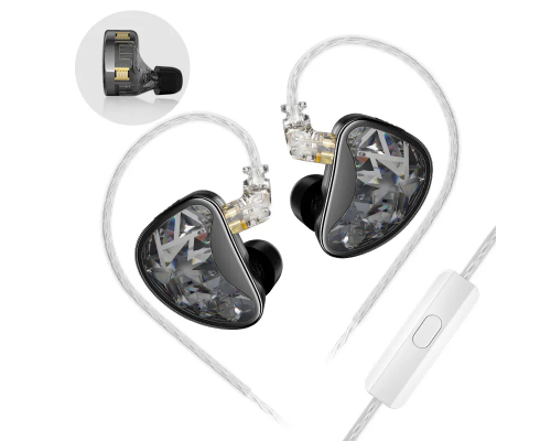 Навушники KZ AS24 Tuning з мікрофоном black