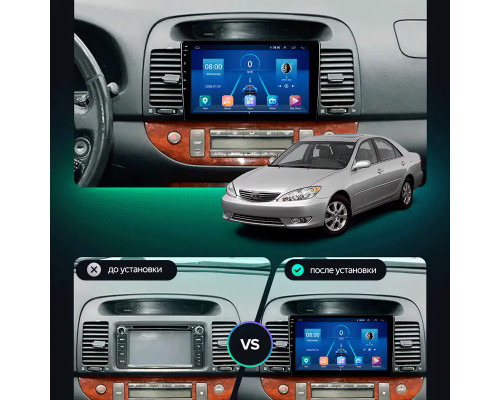 Штатная магнитола Lesko для Toyota Camry V (XV30) 2001-2004 экран 9" 4/64Gb CarPlay 4G Wi-Fi GPS Prime