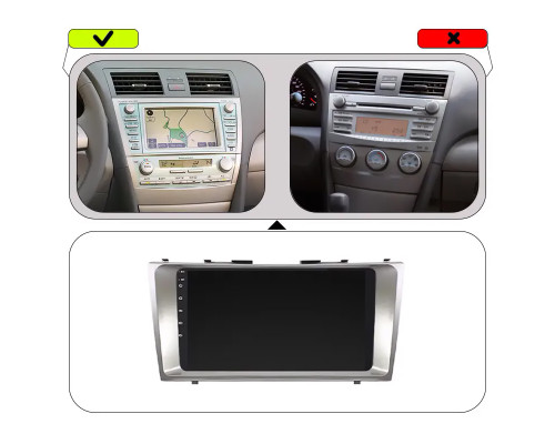Штатная магнитола Lesko 9" для Toyota Camry VI (XV40) 2006-2009 с Wi-Fi и GPS