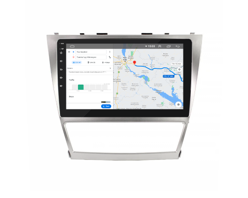 Штатная магнитола Lesko для Toyota Camry VI (XV40) Рестайлинг 2009-2011 экран 10" 4/32Gb 4G Wi-Fi GPS Top