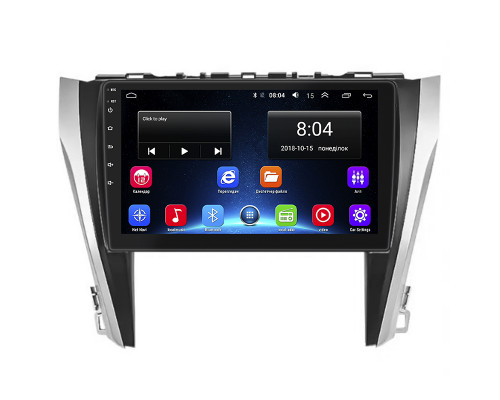 Штатная магнитола Lesko для Toyota Camry VII (XV50) Рестайлинг 2014-2017 экран 10" 2/32Gb Wi-Fi GPS Base