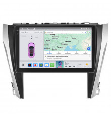 Штатная магнитола Lesko для Toyota Camry VII (XV50) Рестайлинг 2014-2017 экран 10" 4/64 QLED CarPlay 4G Wi-Fi GPS 360 Prime