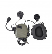 Тактичні навушники EArmor M32H MOD3 для шолома з мікрофоном green