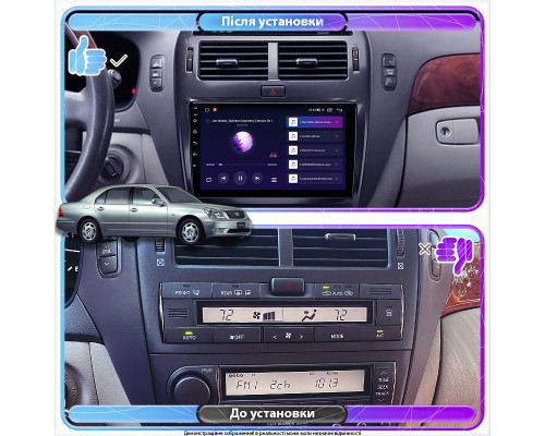 Штатная магнитола Lesko для Toyota Celsior III (F30) 2000-2003 экран 9" 2/32Gb CarPlay 4G Wi-Fi GPS Prime