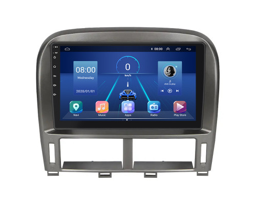 Штатная магнитола Lesko для Toyota Celsior III (F30) ver 2 2000-2003 экран 9" 4/64Gb 4G Wi-Fi GPS Top