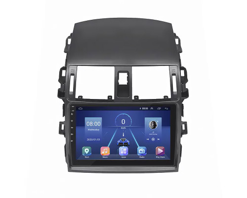 Штатная магнитола Lesko для Toyota Corolla IX (E120, E130) Рестайлинг 2003-2007 экран 9" 4/64Gb 4G Wi-Fi GPS Top