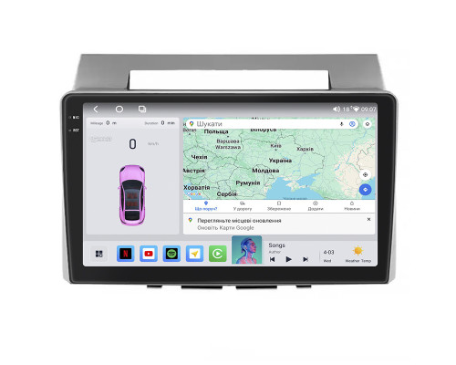 Штатная магнитола Lesko для Toyota Corolla Verso I Рестайлинг 2 2007-2009 экран 9" 4/64 QLED CarPlay 4G Wi-Fi GPS 360 Prime