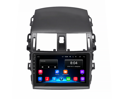 Штатная магнитола Lesko для Toyota Corolla X (E140, E150) Рестайлинг 2010-2013 экран 9" 2/32Gb Wi-Fi GPS Base