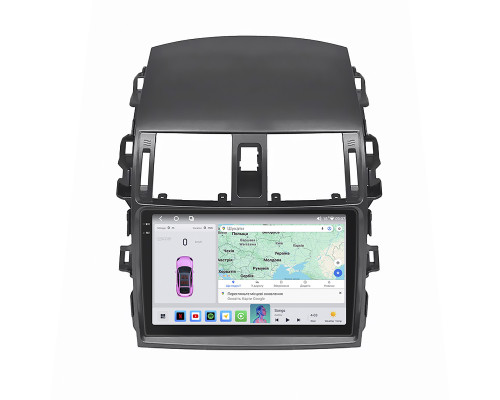 Штатная магнитола Lesko для Toyota Corolla X (E140, E150) Рестайлинг 2010-2013 экран 9" 4/64 QLED CarPlay 4G Wi-Fi GPS 360 Prime