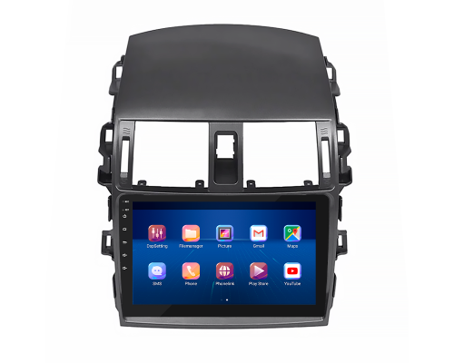 Штатная магнитола Lesko для Toyota Corolla X (E140, E150) Рестайлинг 2010-2013 экран 9" 2/32Gb 4G Wi-Fi GPS Top