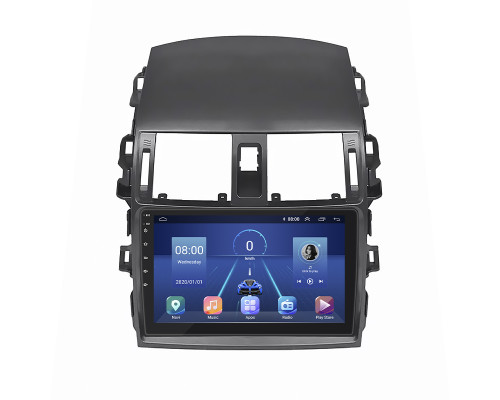 Штатная магнитола Lesko для Toyota Corolla X (E140, E150) Рестайлинг 2010-2013 экран 9" 6/128Gb 4G Wi-Fi GPS Top