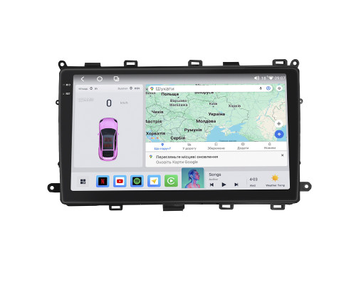 Штатная магнитола Lesko для Toyota Corolla XI (E160, E170) ver 2 2017-2019 экран 9" 4/64 QLED CarPlay 4G Wi-Fi GPS 360 Prime