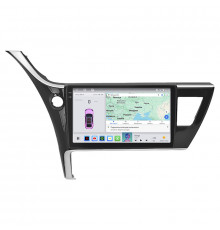 Штатная магнитола Lesko для Toyota Corolla XI (E160, E170) Рестайлинг 2015-н.в. экран 10" 4/64 QLED CarPlay 4G Wi-Fi GPS 360 Prime