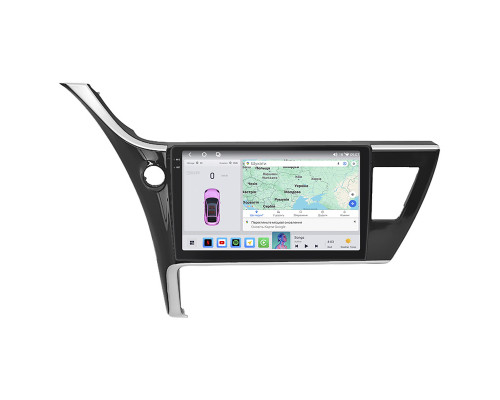 Штатная магнитола Lesko для Toyota Corolla XI (E160, E170) Рестайлинг 2015-н.в. экран 10" 4/64 QLED CarPlay 4G Wi-Fi GPS 360 Prime