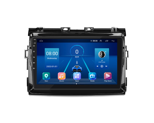 Штатная магнитола Lesko для Toyota Estima III 2006-2008 экран 9" 4/64Gb 4G Wi-Fi GPS Top