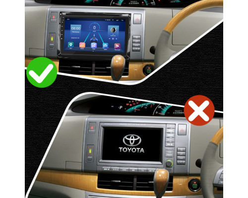 Штатная магнитола Lesko для Toyota Estima III 2006-2008 экран 9" 4/64Gb 4G Wi-Fi GPS Top