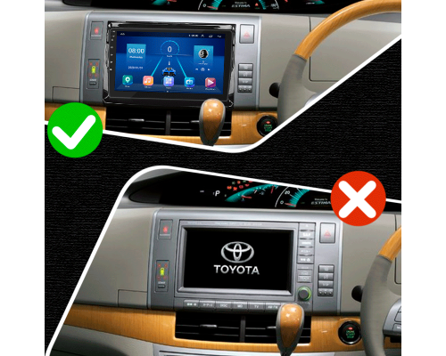 Штатная магнитола Lesko для Toyota Estima III 2006-2008 экран 9" 6/128Gb 4G Wi-Fi GPS Top