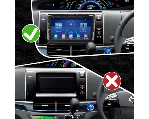 Штатная магнитола Lesko для Toyota Estima III Рестайлинг 2 2012-2016 экран 9" 4/64Gb 4G Wi-Fi GPS Top