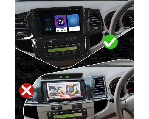 Штатная магнитола Lesko для Toyota Fortuner I 2005-2015 экран 9" 2/32Gb Wi-Fi GPS Base