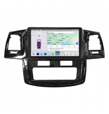 Штатная магнитола Lesko для Toyota Fortuner I 2005-2015 экран 9" 4/64 QLED CarPlay 4G Wi-Fi GPS 360 Prime
