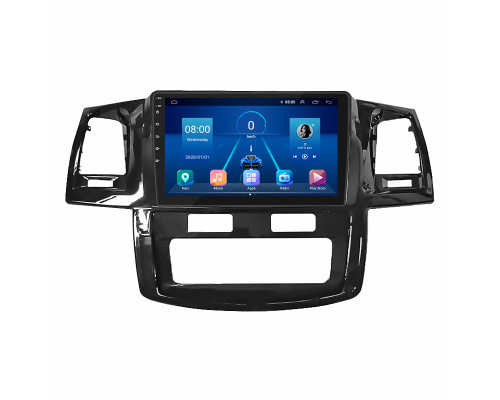 Штатная магнитола Lesko для Toyota Fortuner I 2005-2015 экран 9" 4/64Gb 4G Wi-Fi GPS Top