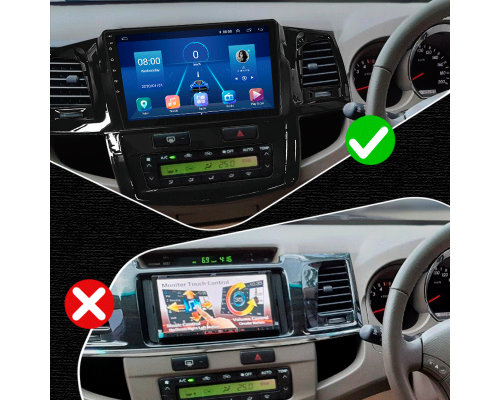 Штатная магнитола Lesko для Toyota Fortuner I 2005-2015 экран 9" 6/128Gb 4G Wi-Fi GPS Top