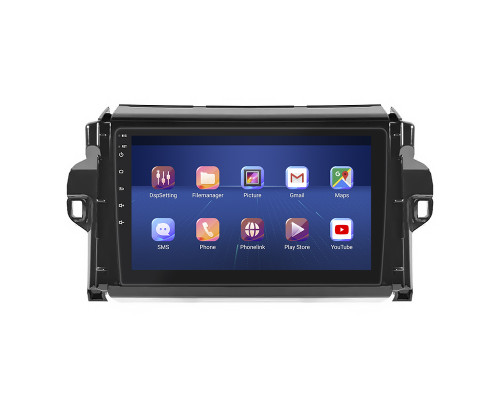 Штатная магнитола Lesko для Toyota Fortuner II 2015-2020 экран 9" 4/64Gb 4G Wi-Fi GPS Top