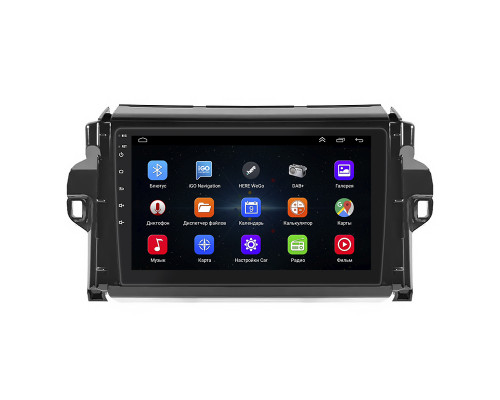 Штатная магнитола Lesko для Toyota Fortuner II Рестайлинг 2020-н.в. экран 9" 1/16Gb Wi-Fi GPS Base